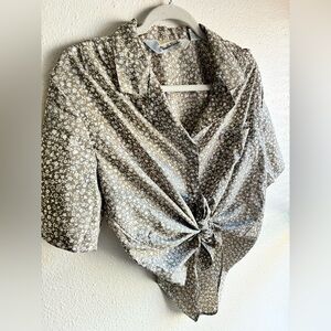 Vintage Diane von Fürstenberg Floral Button-Up Blouse – Size M